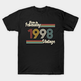 Vintage Born in February 1998 T-Shirt